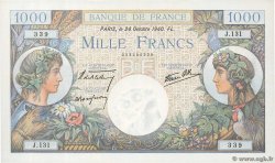 1000 Francs COMMERCE ET INDUSTRIE FRANCE  1940 F.39.01 NEUF