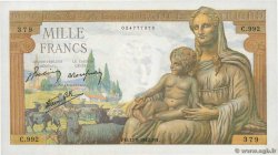 1000 Francs DÉESSE DÉMÉTER FRANKREICH  1942 F.40.04 ST
