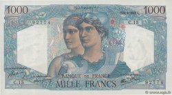 1000 Francs MINERVE ET HERCULE FRANCE  1945 F.41.02 UNC