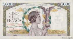 5000 Francs VICTOIRE Impression à plat FRANKREICH  1940 F.46.18 fVZ