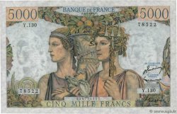 5000 Francs TERRE ET MER FRANCE  1953 F.48.08 pr.SPL