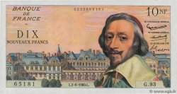 10 Nouveaux Francs RICHELIEU FRANCIA  1960 F.57.08 AU+