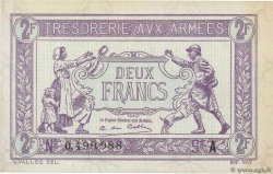 2 Francs TRÉSORERIE AUX ARMÉES FRANCE  1917 VF.05.01 XF