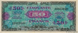 50 Francs DRAPEAU FRANCIA  1944 VF.19.01 FDC
