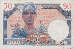 50 Francs TRÉSOR FRANÇAIS FRANKREICH  1947 VF.31.01 fST