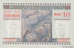 10 Mark SARRE FRANKREICH  1947 VF.47.01 fST