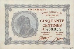 50 Centimes MINES DOMANIALES DE LA SARRE FRANCE  1919 VF.50.01 UNC