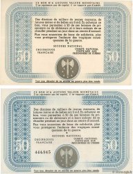 50 Francs BON DE SOLIDARITÉ Lot FRANCE regionalism and various  1941 KL.09vars UNC-