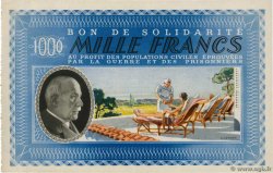 1000 Francs BON DE SOLIDARITÉ FRANCE regionalism and various  1941 KL.12 UNC-