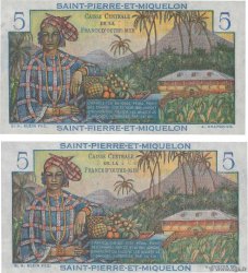5 Francs Bougainville Lot SAINT PIERRE AND MIQUELON  1946 P.22 UNC