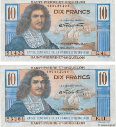 10 Francs Colbert Lot SAINT-PIERRE UND MIQUELON  1946 P.23 ST