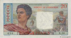 20 Francs TAHITI  1951 P.21b q.FDC