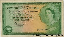 500 Mils CYPRUS  1955 P.34a F