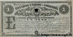 1 Peso Annulé KOLUMBIEN  1871 PS.0156 VZ+