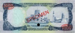 1000 Dirhams Spécimen UNITED ARAB EMIRATES  1965 P.06s UNC-
