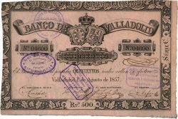 500 Reales De Vellon ESPAGNE Valladolid 1857 PS.433 SUP