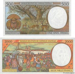 500 et 2000 Francs Lot ZENTRALAFRIKANISCHE LÄNDER  1993 P.601Pb et P.603Pd ST