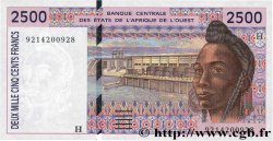 2500 Francs ESTADOS DEL OESTE AFRICANO  1992 P.612Ha FDC