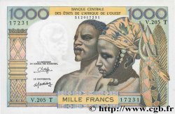 1000 Francs WEST AFRIKANISCHE STAATEN  1977 P.803To VZ+
