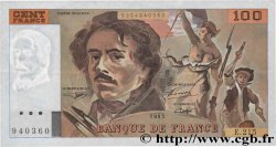 100 Francs DELACROIX imprimé en continu FRANCIA  1993 F.69bis.06b215 SPL