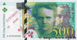 500 Francs PIERRE ET MARIE CURIE Spécimen FRANCE  1994 F.76.01Spn UNC-