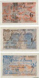 6 pence, 1 et 2 Shillings Lot ISLA DE JERSEY  1941 P.01a, P.02a et P.03a MBC+