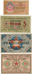 1 au 10 Rubli Lot LETTONIA Riga 1919 P.R1 au P.R4 q.FDC