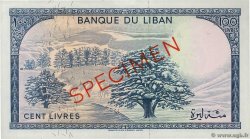 100 Livres Spécimen LIBANO  1964 P.066as q.FDC