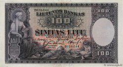 100 Litu Lot LITUANIA  1928 P.25a EBC