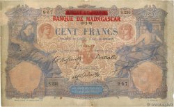 100 Francs MADAGASCAR  1893 P.034 B+