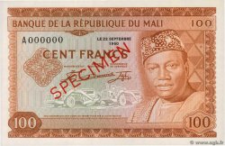 100 Francs Spécimen MALI  1960 P.07s q.FDC