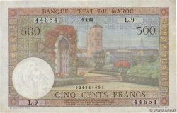 500 Francs MAROKKO  1950 P.46 fVZ