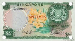 5 Dollars Spécimen SINGAPUR  1967 P.02s ST