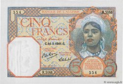 5 Francs ALGERIA  1941 P.077b