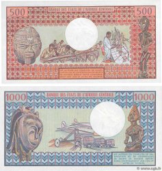 500 et 1000 Francs Lot REPúBLICA CENTROAFRICANA  1980 P.09 et P.10 SC+