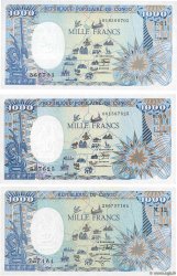 1000 Francs Lot CONGO  1985 P.09, P.10a et P.11 fST+