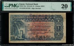 1 Pound EGITTO  1918 P.012a MB