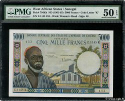 5000 Francs WEST AFRIKANISCHE STAATEN  1969 P.704Kh VZ+
