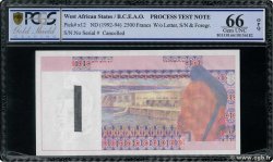2500 Francs Fauté WEST AFRICAN STATES  1992 P.x12 UNC