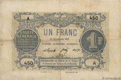 1 Franc Société Générale FRANCE régionalisme et divers  1871 JER.75.02A TB