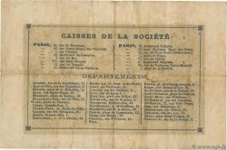 1 Franc Société Générale FRANCE regionalism and miscellaneous  1871 JER.75.02A F