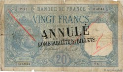 20 Francs BAYARD Annulé FRANCE  1918 F.11.03 B