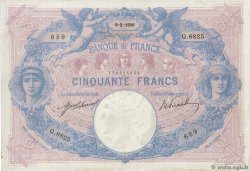 50 Francs BLEU ET ROSE FRANKREICH  1916 F.14.29 fSS