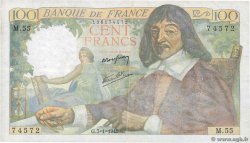 100 Francs DESCARTES FRANCE  1943 F.27.03 F