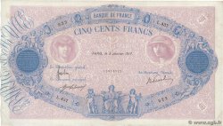 500 Francs BLEU ET ROSE FRANCIA  1917 F.30.23 q.BB