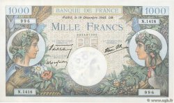 1000 Francs COMMERCE ET INDUSTRIE FRANCIA  1940 F.39.03 SC