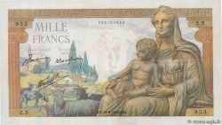 1000 Francs DÉESSE DÉMÉTER Petit numéro FRANCE  1942 F.40.01 TTB