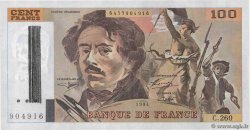 100 Francs DELACROIX 442-1 & 442-2 FRANCE  1994 F.69ter.01a AU-