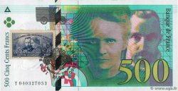 500 Francs PIERRE ET MARIE CURIE Commémoratif FRANCE  1994 F.76.01 UNC-