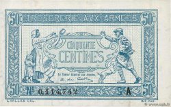 50 Centimes TRÉSORERIE AUX ARMÉES 1917 FRANCE  1917 VF.01.01 AU